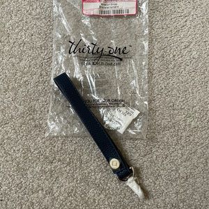 Wristlet Strap in Midnight Navy Pebble